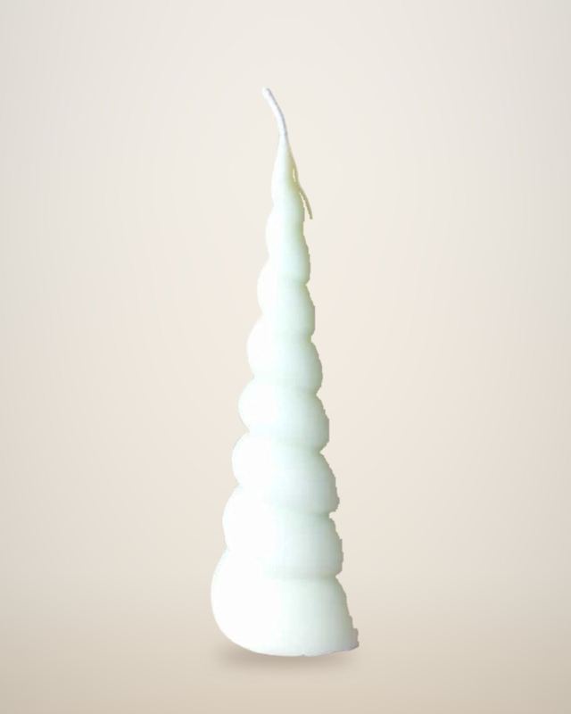 Spiralkerze in Creme