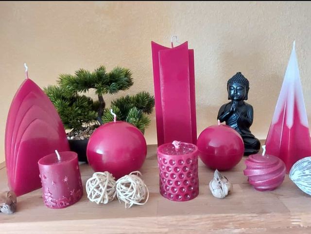 Formkerzen in Pink