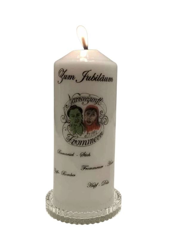 Jubiläumskerze „Zum Jubiläum“ mit gedrucktem Bild